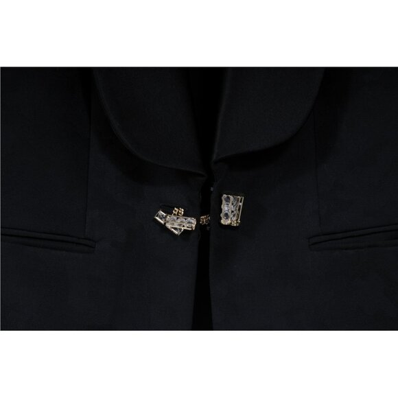 Redemption Womens Subtle Camo Tuxedo Smoking Blazer US 10 IT 46 Black - Picture 3 of 12